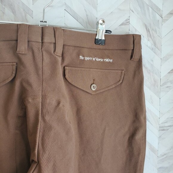 GPA Double Clear Knee Patch Breech, 34R Brown *NEW w/tags - Picture 8 of 11